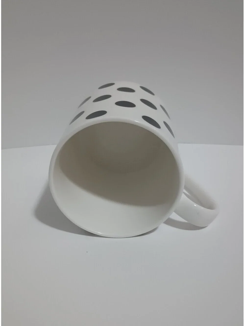 Dalmation Polka Dot Coffee Cup Lenox Kate Spade Partner in Crime  Mug Chic Black